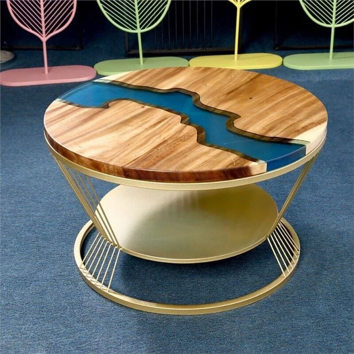 China Round Resin River Beach Island Style Table Top 