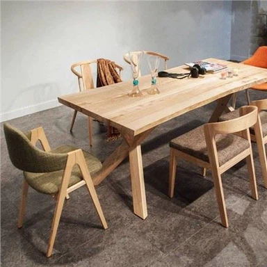 Massief wit eikenhout Live Edge Desk Top