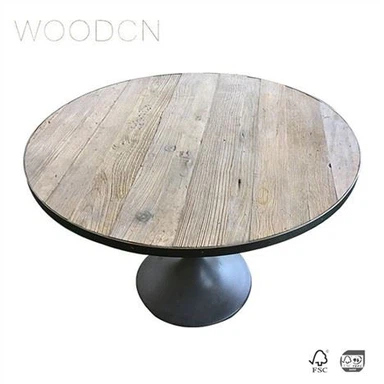 Massief oude iepen massief houten eettafel