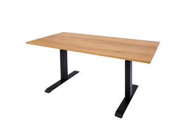 Fineer eikenhouten lederen eettafelblad