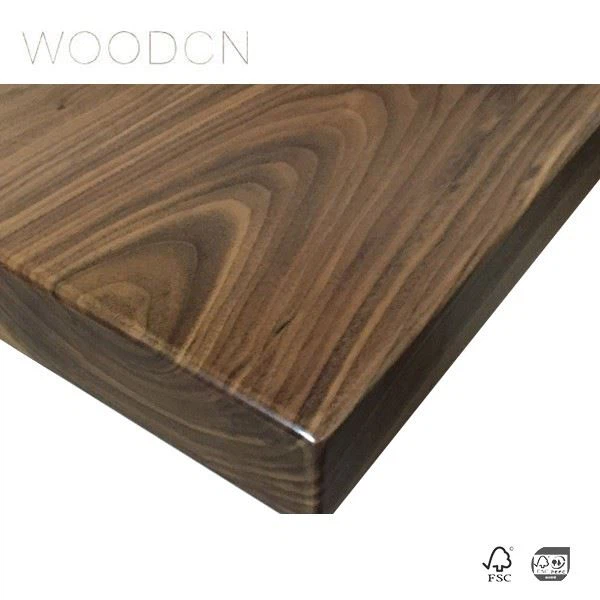 Solid Black Walnut Edge Glued Style Office Desk Top Manufacturers